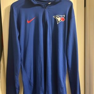 Nike Dri-FIT Navy Pullover with Red and Yellow Accents